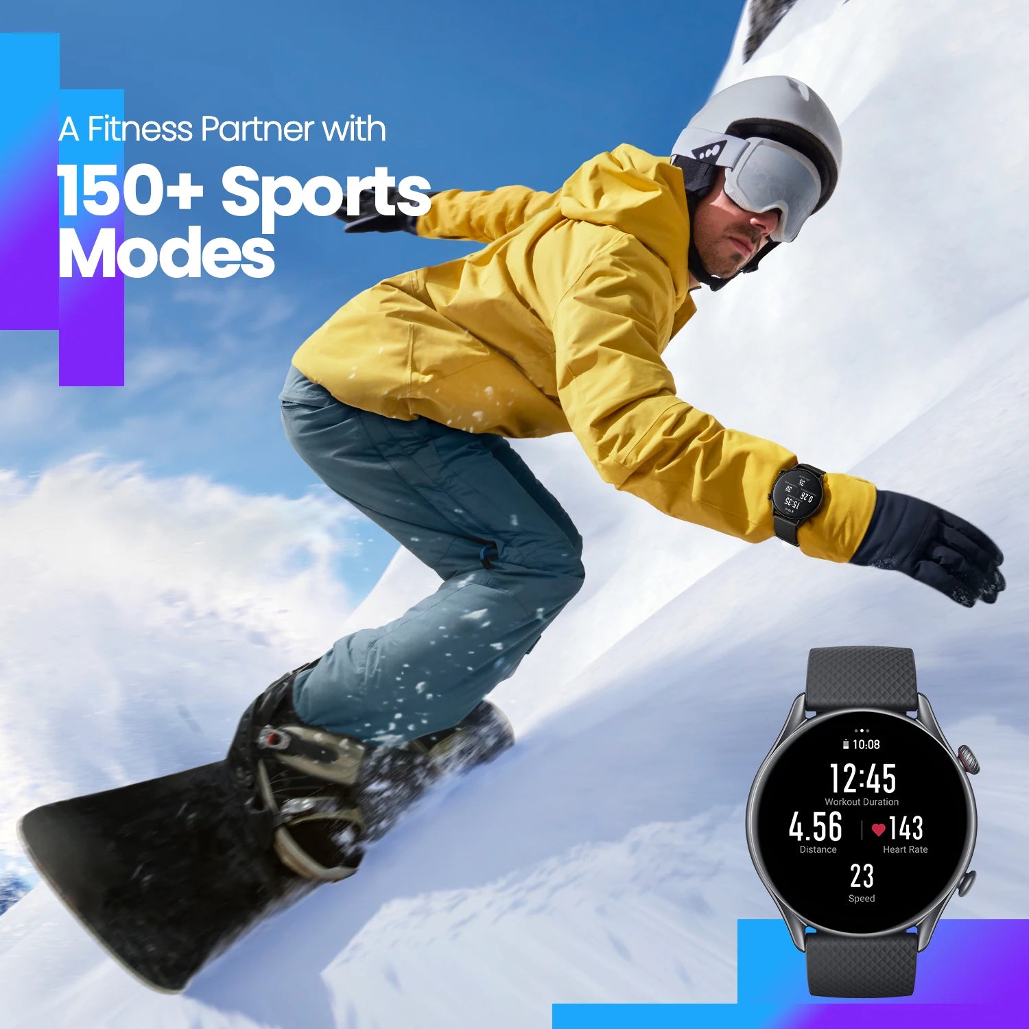 Smartwatch Amazfit GTR 3 Pro | AMOLED 1.45" | GPS | 150 Modos | 12 Días