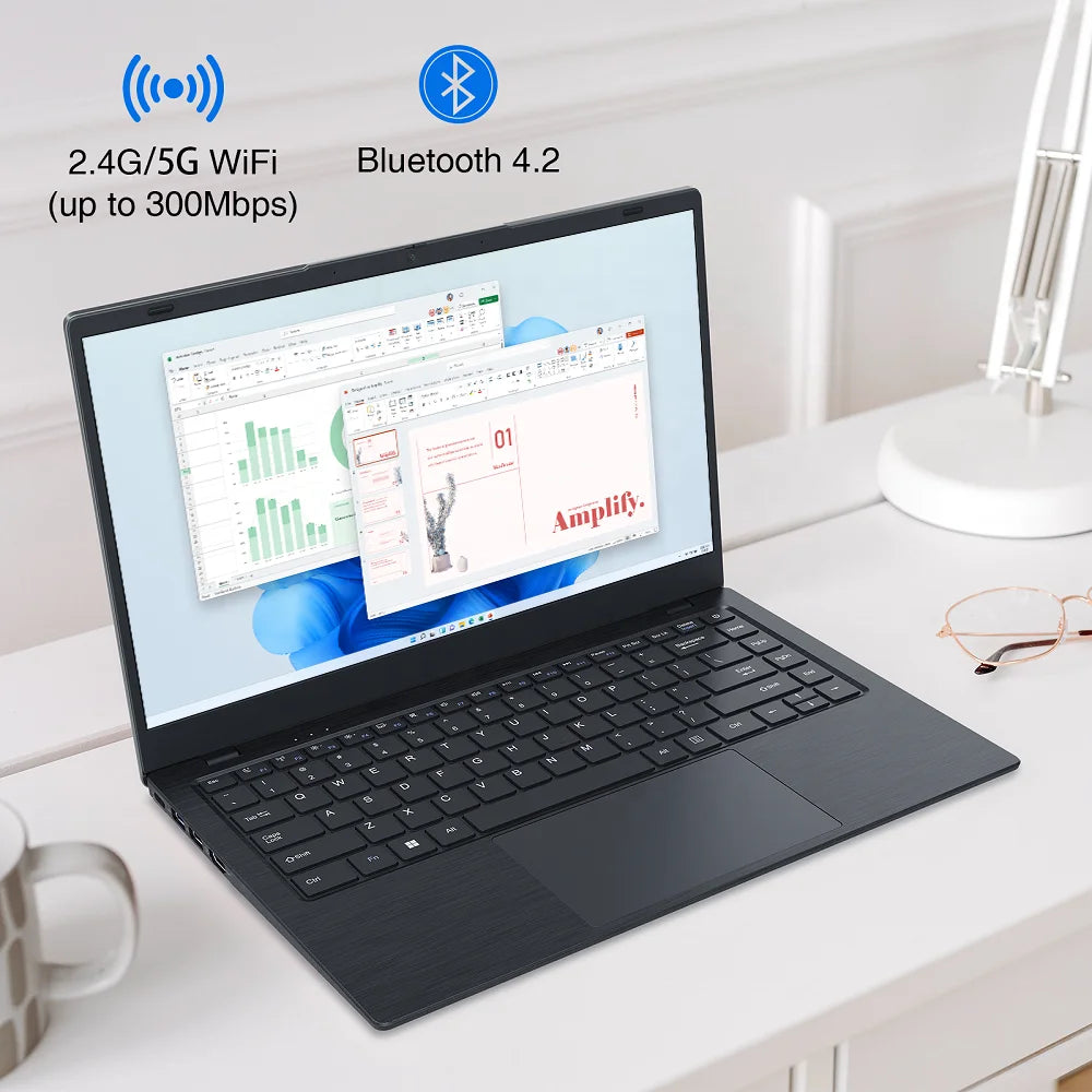 Laptop Estudiantes 14" | Intel Celeron N4000 | 8-16GB RAM | 256GB-1TB SSD | Windows 11 Pro