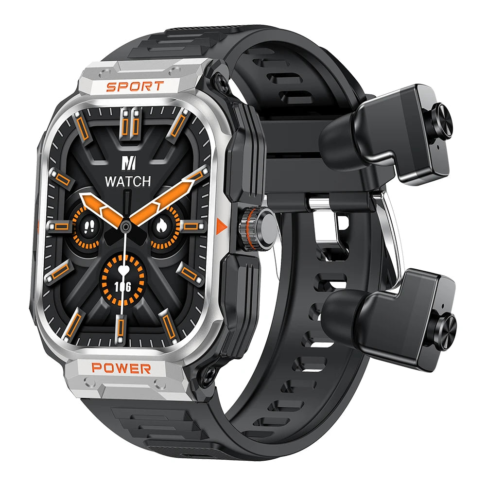 Smartwatch GT55 | AMOLED 2.1" | NFC, GPS, IP67 | +100 Modos Deporte | Negro/Plata