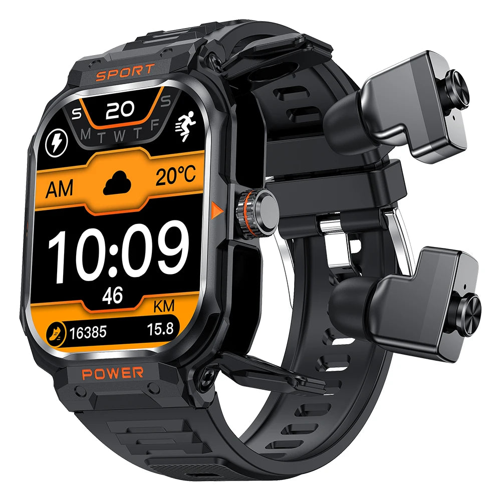 Smartwatch GT55 | AMOLED 2.1" | NFC, GPS, IP67 | +100 Modos Deporte | Negro/Plata