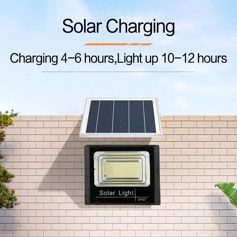 Foco Solar Potente IP67 | 30W-300W | Batería 4000mAh | Mando a Distancia | Ángulo Ajustable