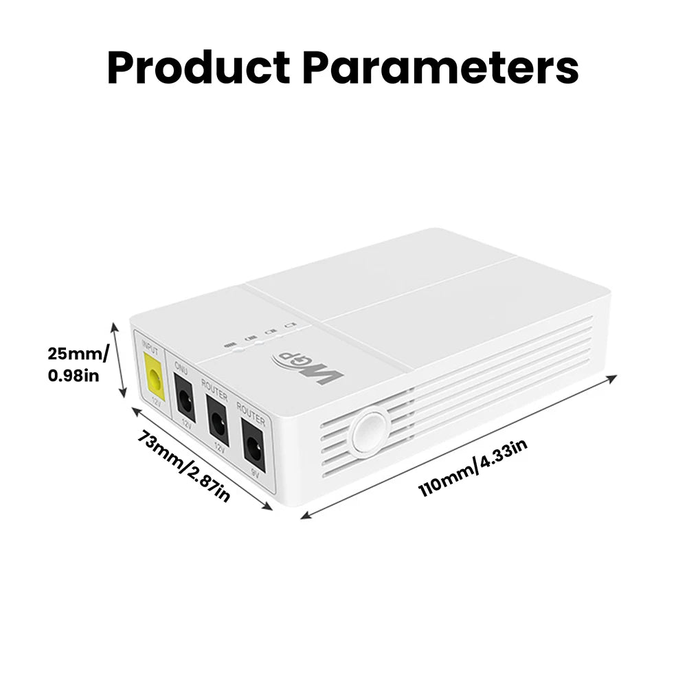 UPS Mini 6000mAh | SAI para Router, Módem y Cámaras | 5h Autonomía | 24W