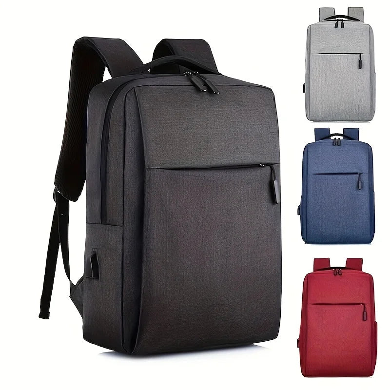 Mochila Portátil 16" | Resistente al Agua | Puerto USB | 20L | Negro/Gris/Azul/Rojo
