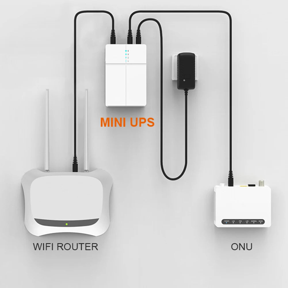UPS Mini 7800mAh | SAI para Router y Módem Fibra | Salidas 9V/12V | 6h Autonomía