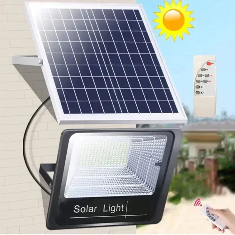 Foco Solar Potente IP67 | 30W-300W | Batería 4000mAh | Mando a Distancia | Ángulo Ajustable