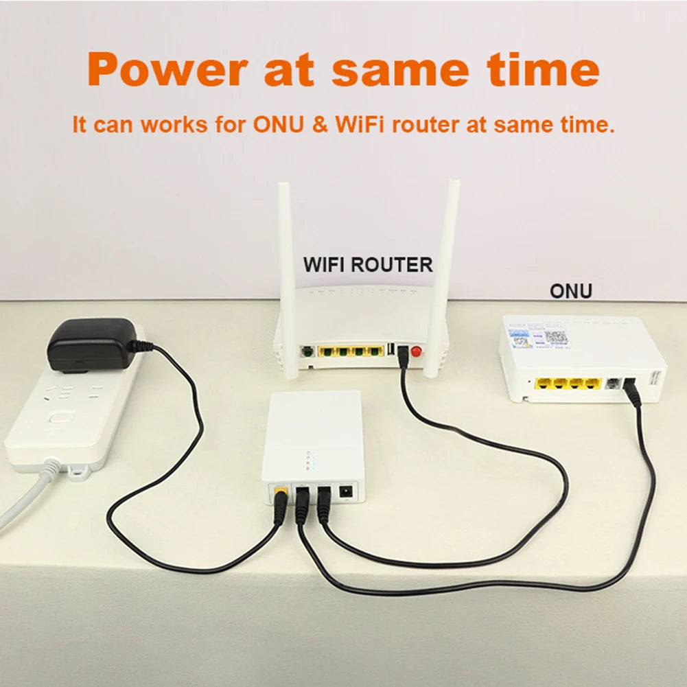 UPS Mini 7800mAh | SAI para Router y Módem Fibra | Salidas 9V/12V | 6h Autonomía