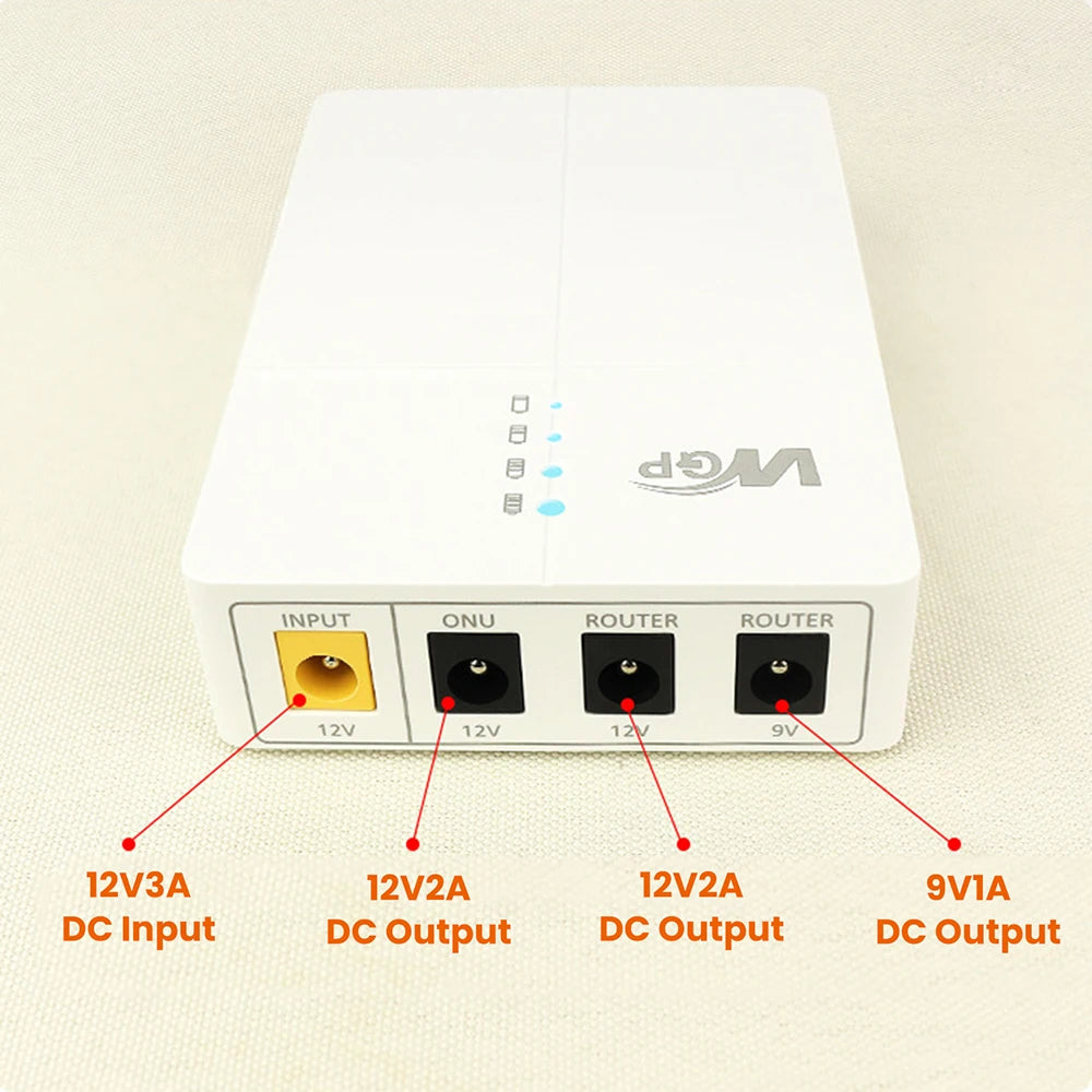 UPS Mini 6000mAh | SAI para Router, Módem y Cámaras | 5h Autonomía | 24W