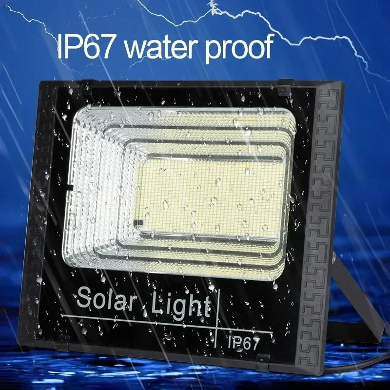 Foco Solar Potente IP67 | 30W-300W | Batería 4000mAh | Mando a Distancia | Ángulo Ajustable